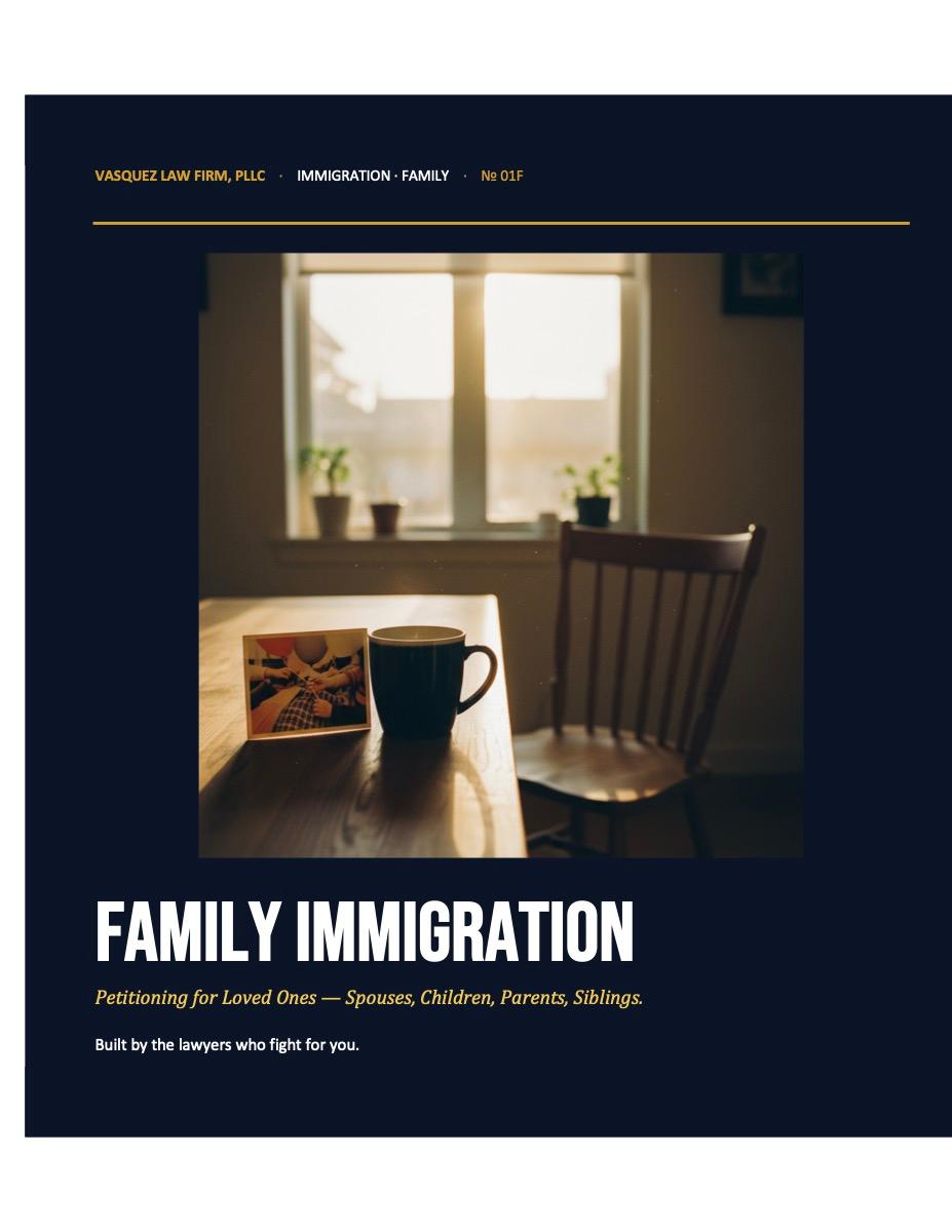 Cover of the Imigrar guide: Family Immigration