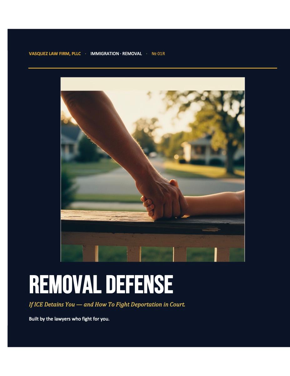 Cover of the Imigrar guide: Removal Defense