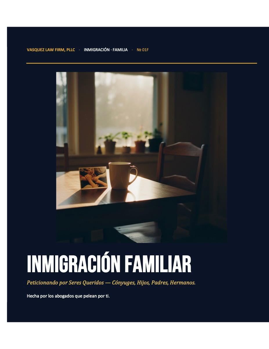 Portada de la guía de Imigrar: Inmigración Familiar