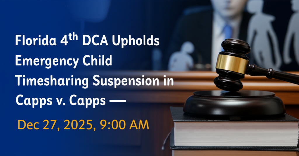 Child Custody Issues: Emergency Timesharing Explained