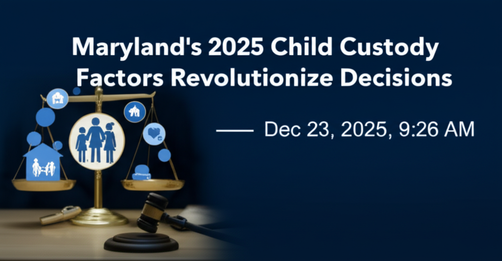 Child Custody Factors in Maryland: Key Changes Ahead